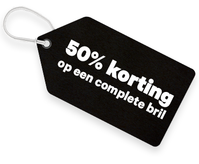 50% korting op alle complete brillen